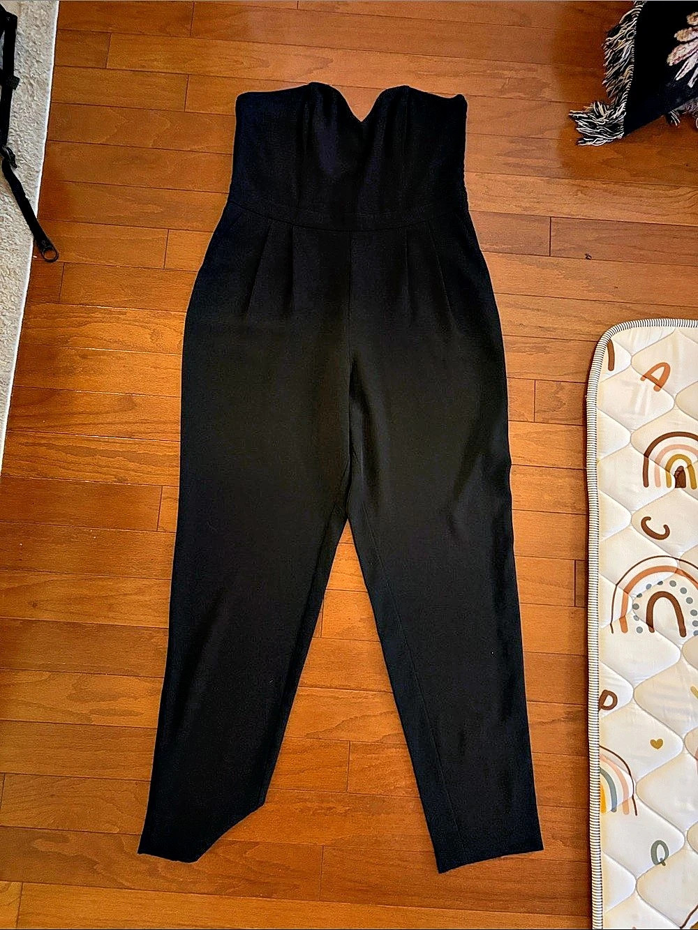 H&M Strapless Sweetheart Jumpsuit Black 14